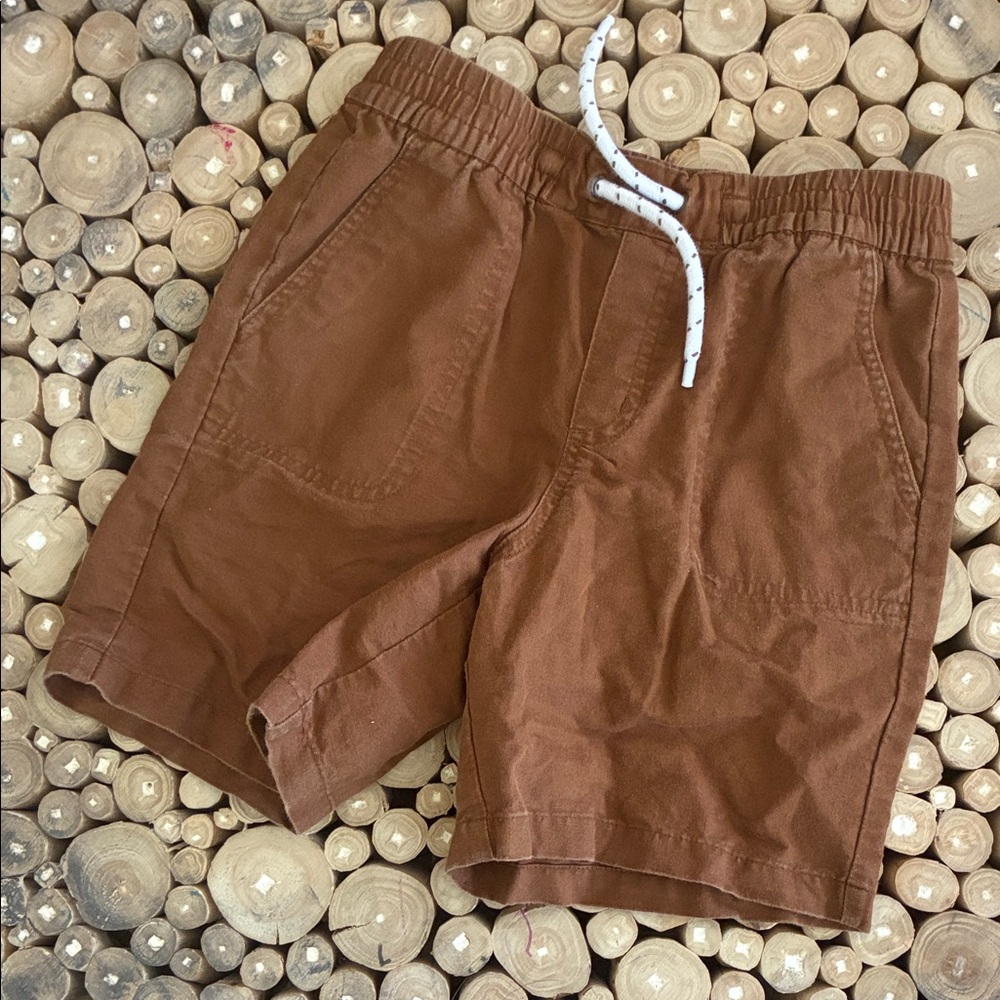 Janie and Jack Casual Cotton Linen Drawstring Shorts